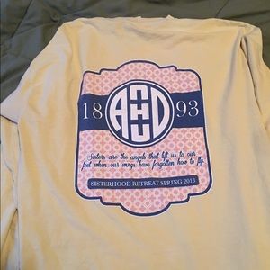 Alpha Xi Delta Large Comfort Colors Long Sleeve